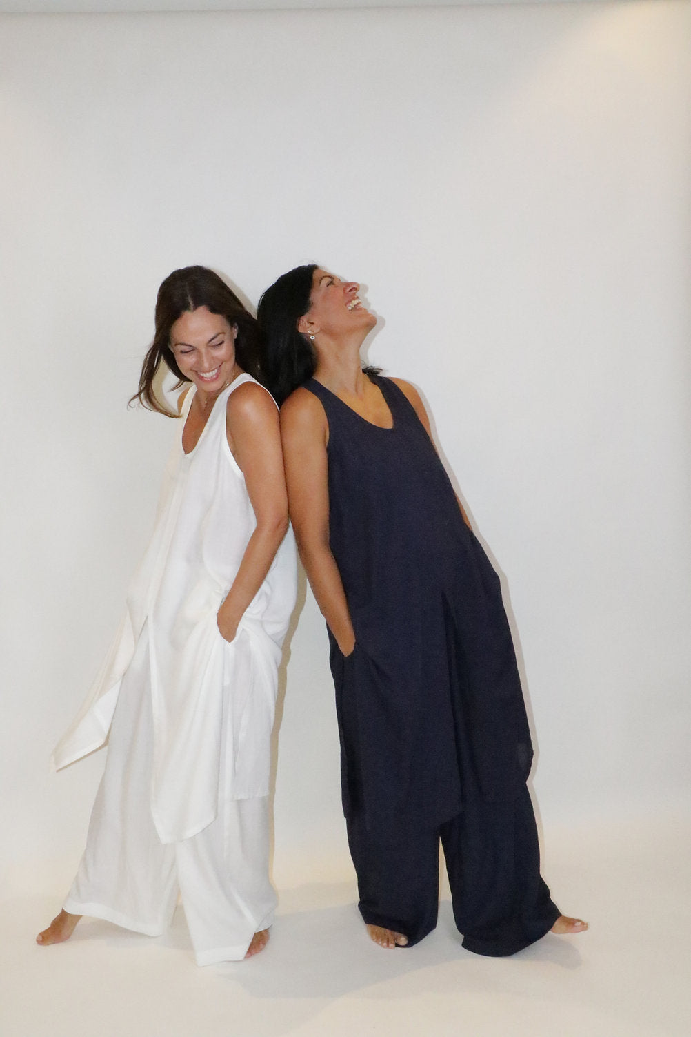Two Piece Leisure Wear Set-Navy Blue — back view | VIVI & CO