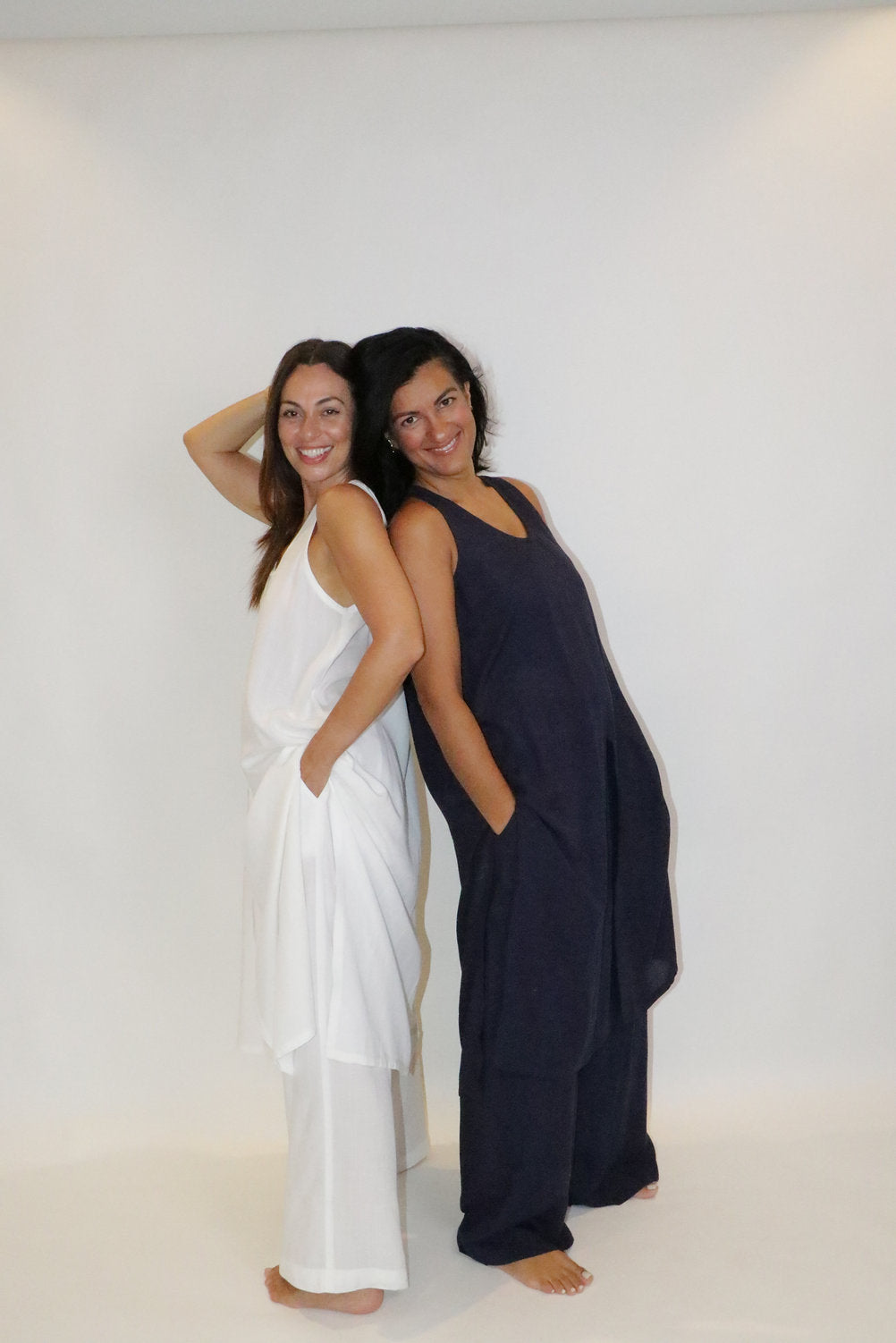 Two Piece Leisure Wear Set-Navy Blue — side view | VIVI & CO