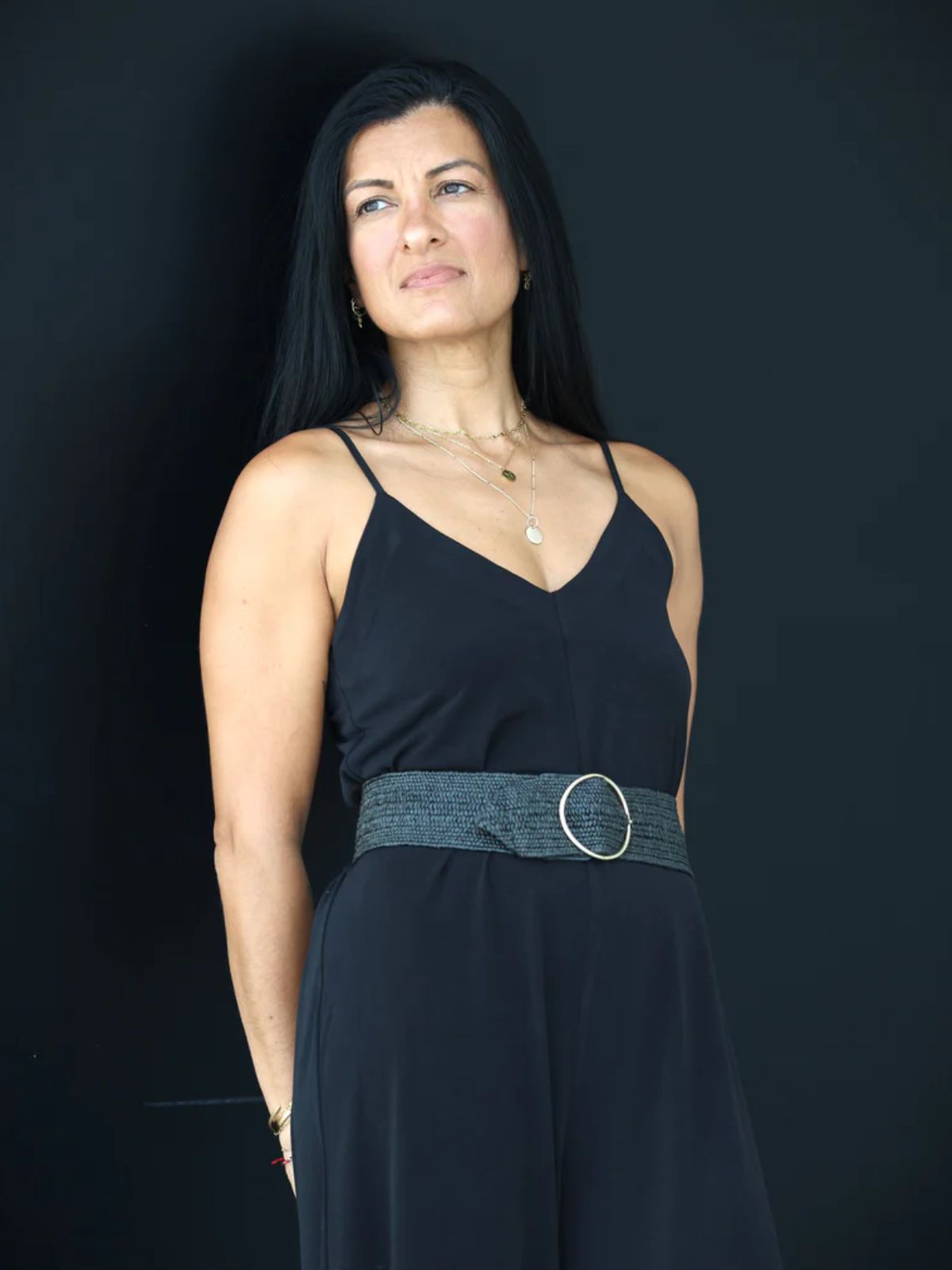 Cha-Cha Jumpsuit - Onyx — detail view | VIVI & CO