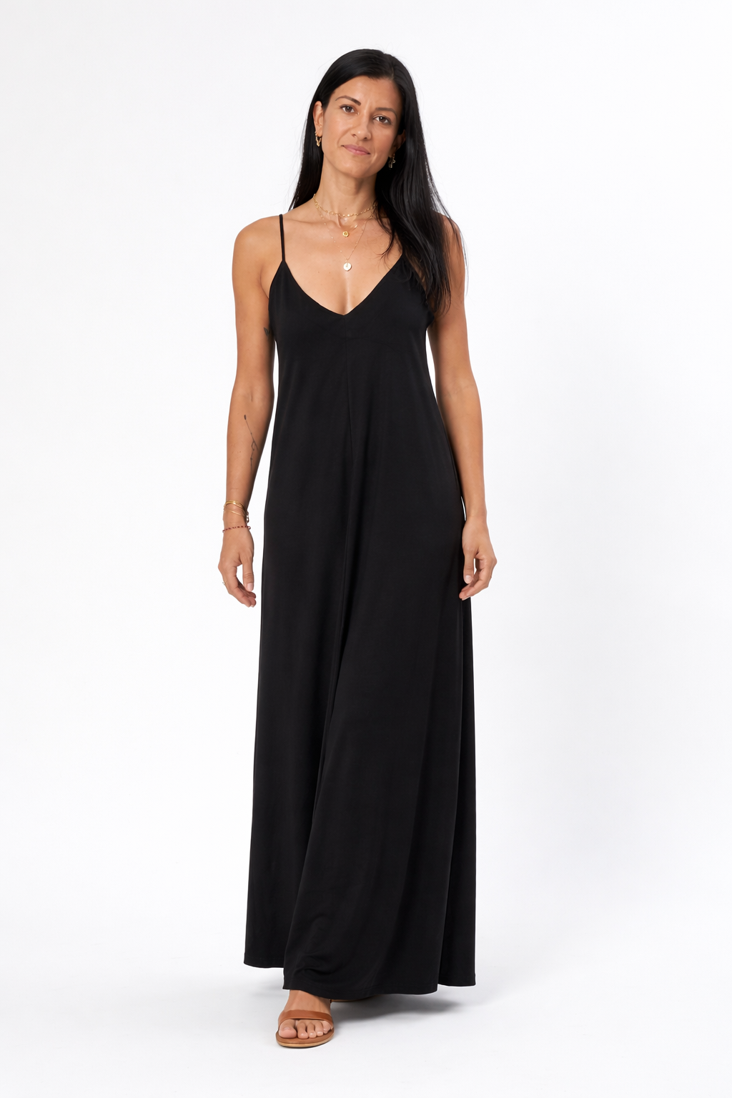 Cha-Cha Jumpsuit - Onyx — front view | VIVI & CO