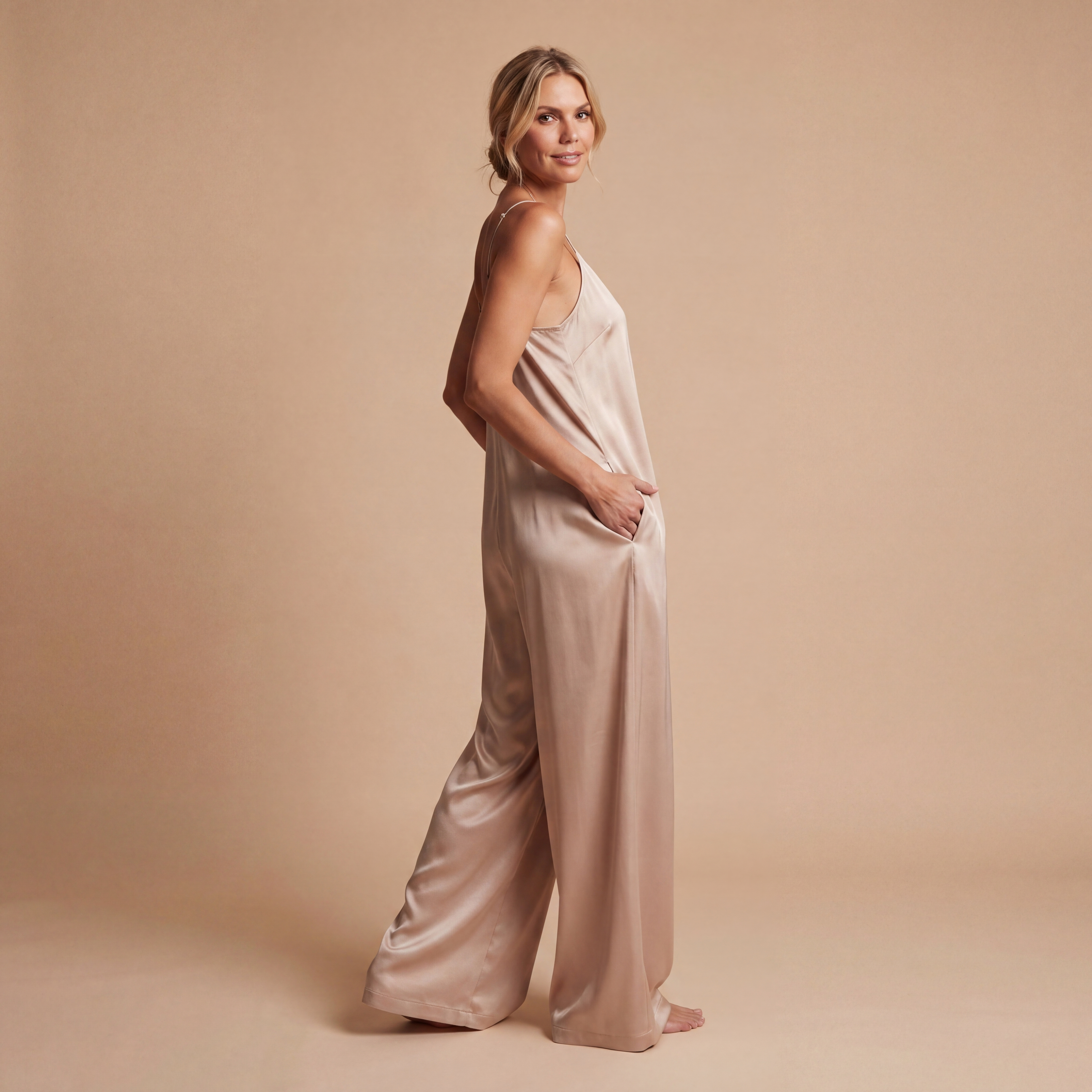 Cha Cha Jumpsuit - Soft Champagne