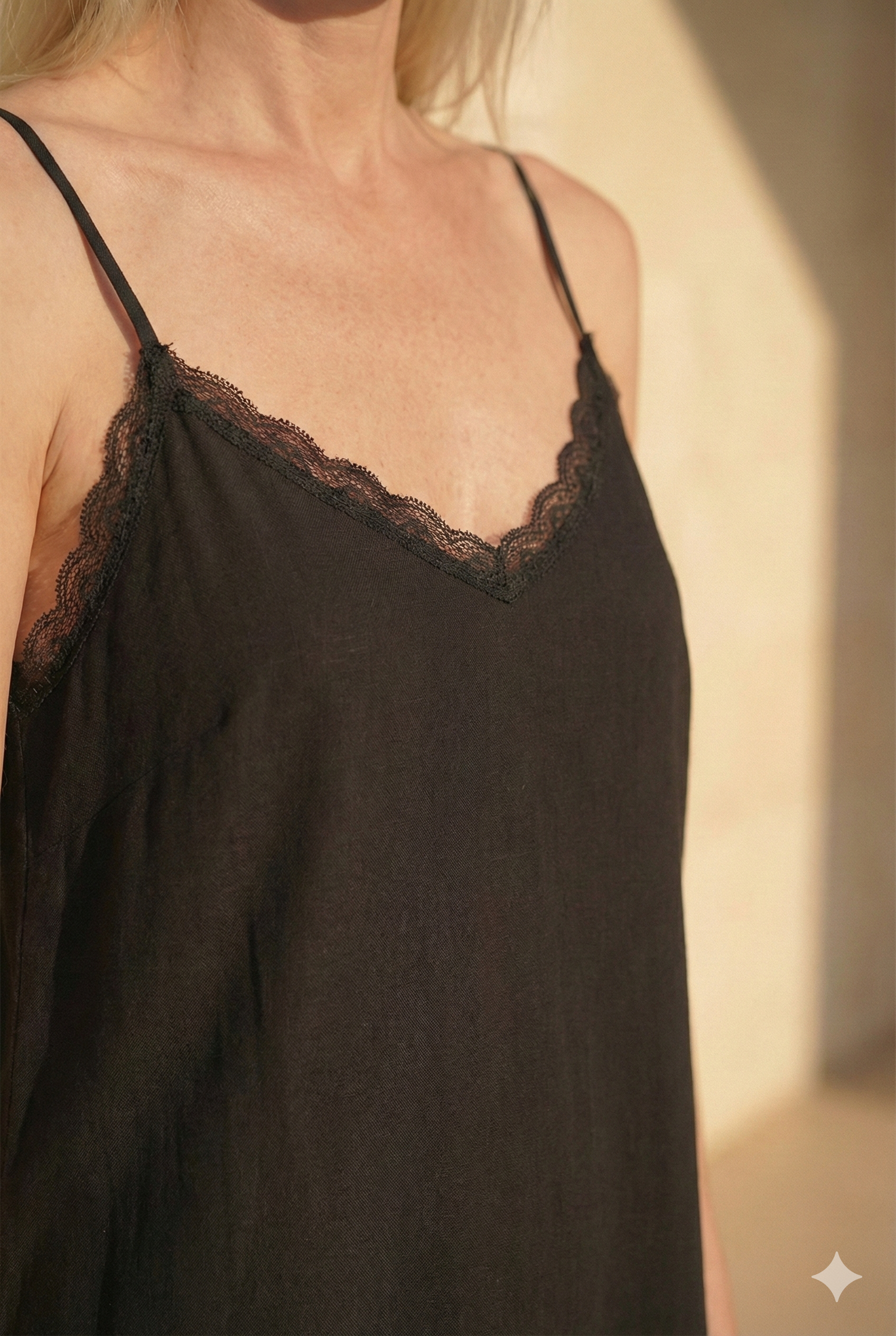 Cami Dress Collection-black — side view | VIVI & CO