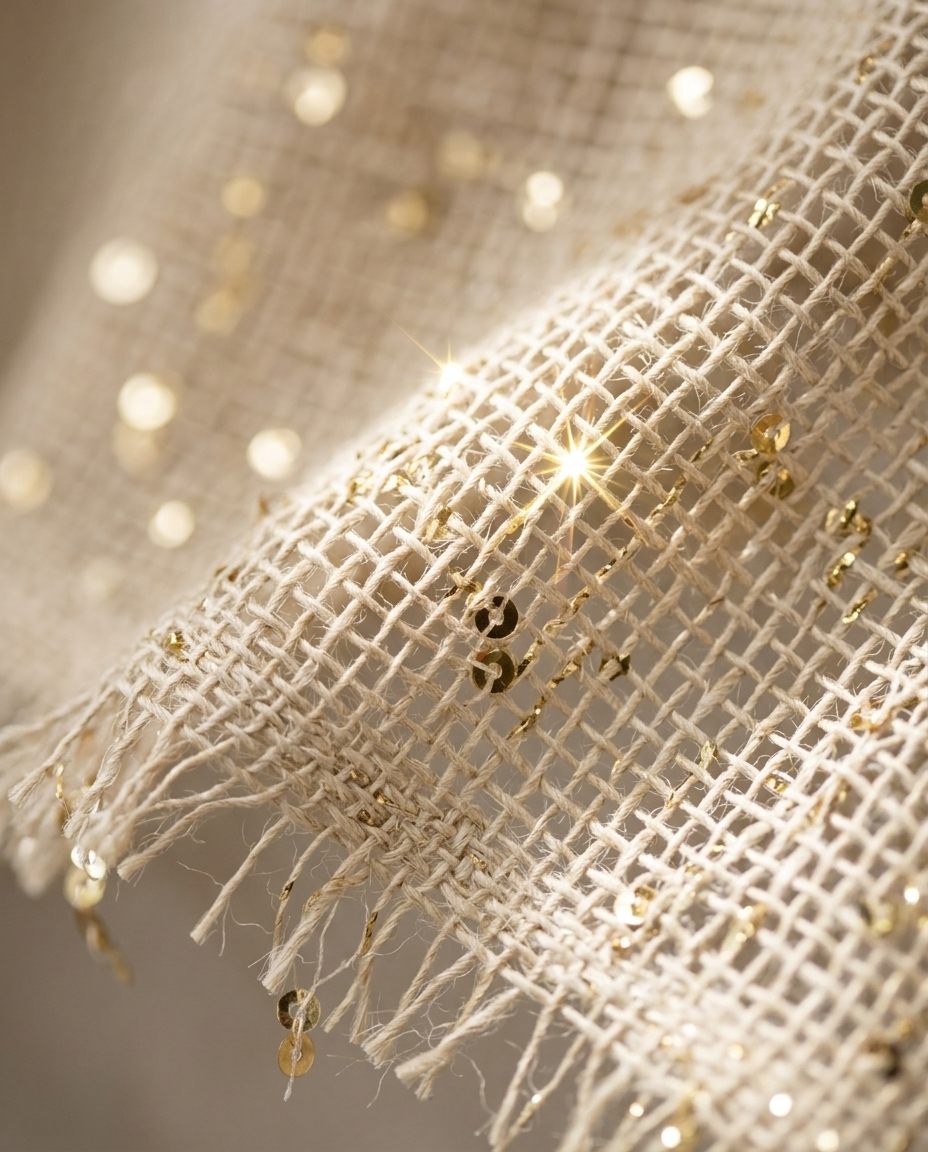 Shelley Ibiza Throw Top - fabric and gold shimmer detail