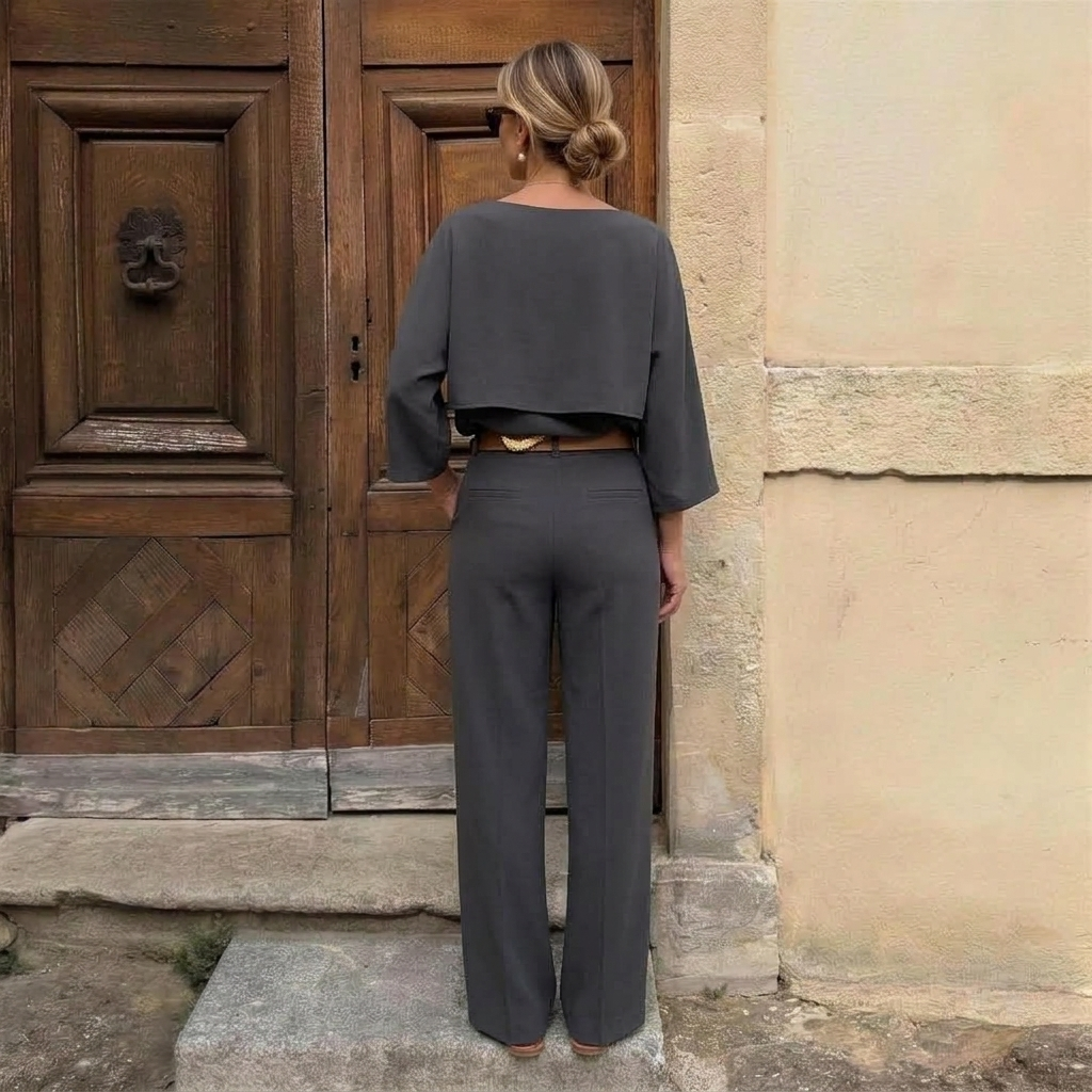 Essential Tailored Trouser - Slate - back