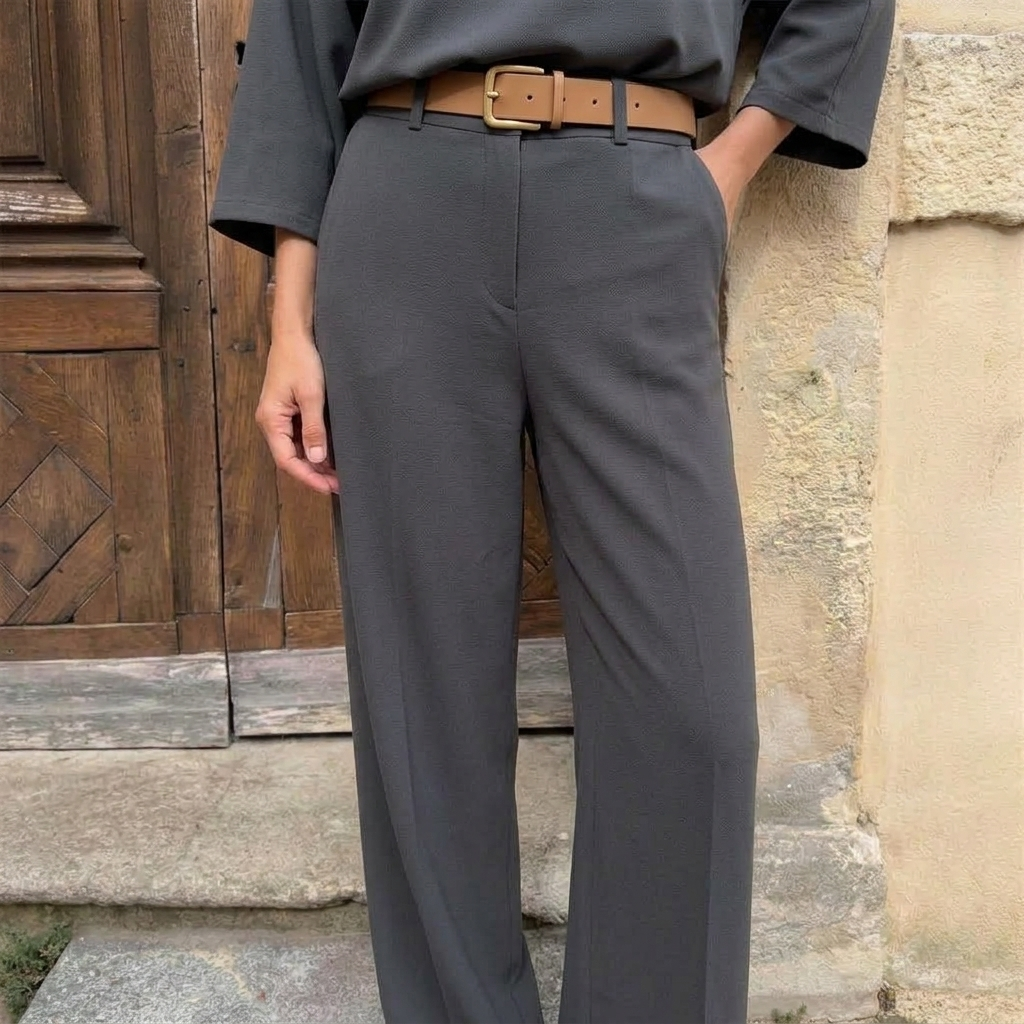 Essential Tailored Trouser - Slate - detail