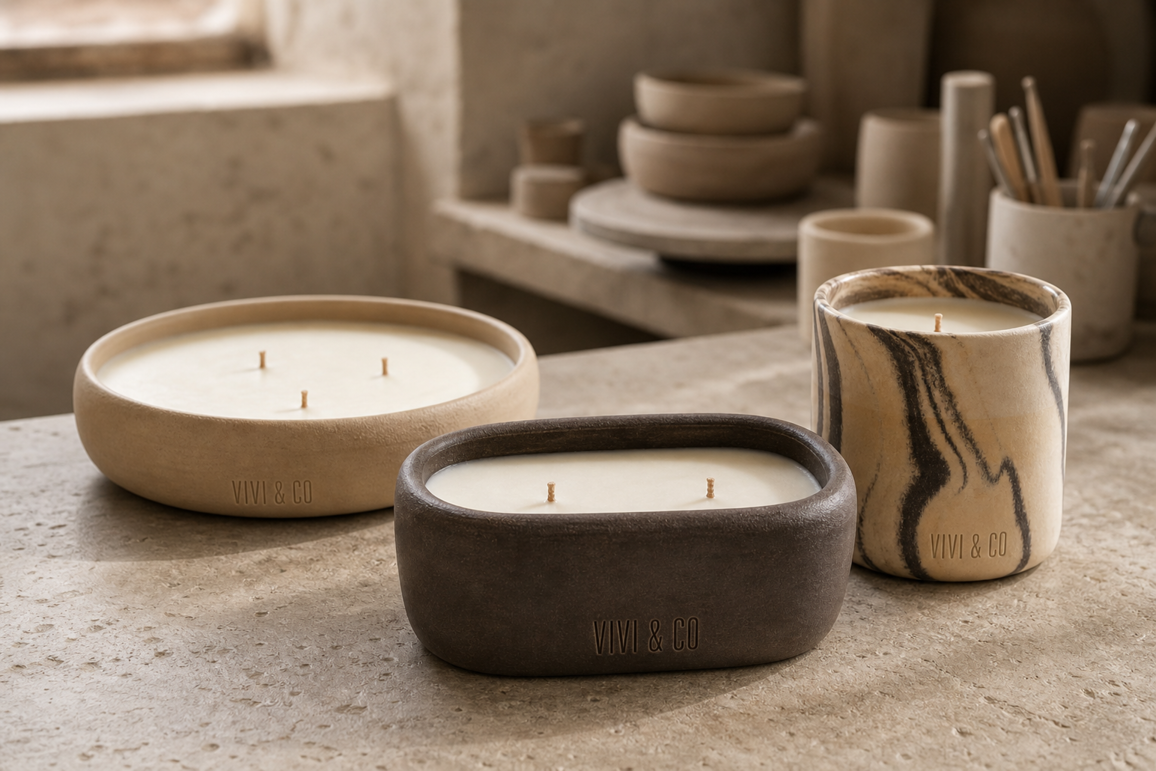 Provence House Candle - 3 wick Lavender & Bergamot